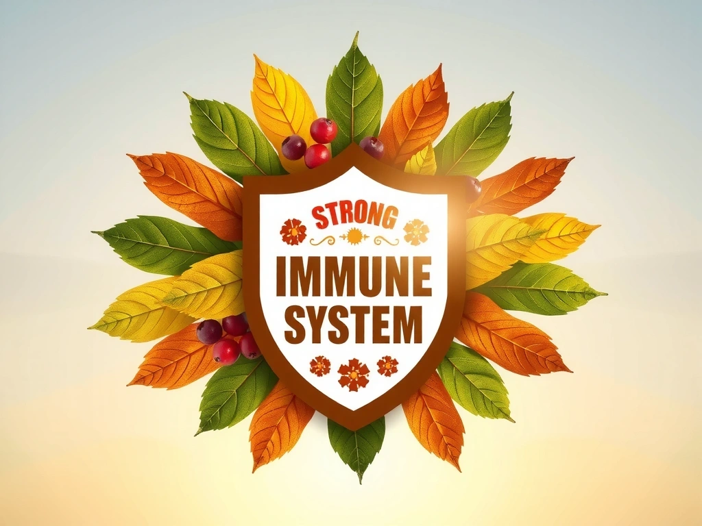 Escudo protector con elementos naturales, representando inmunidad