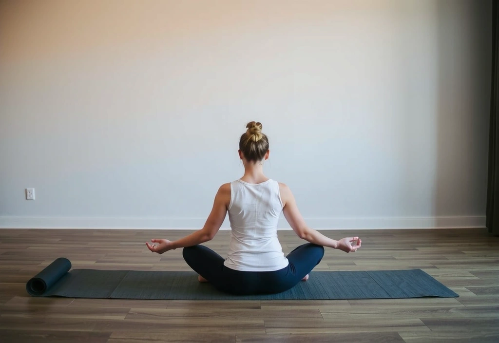 Persona meditando en un entorno tranquilo y sereno